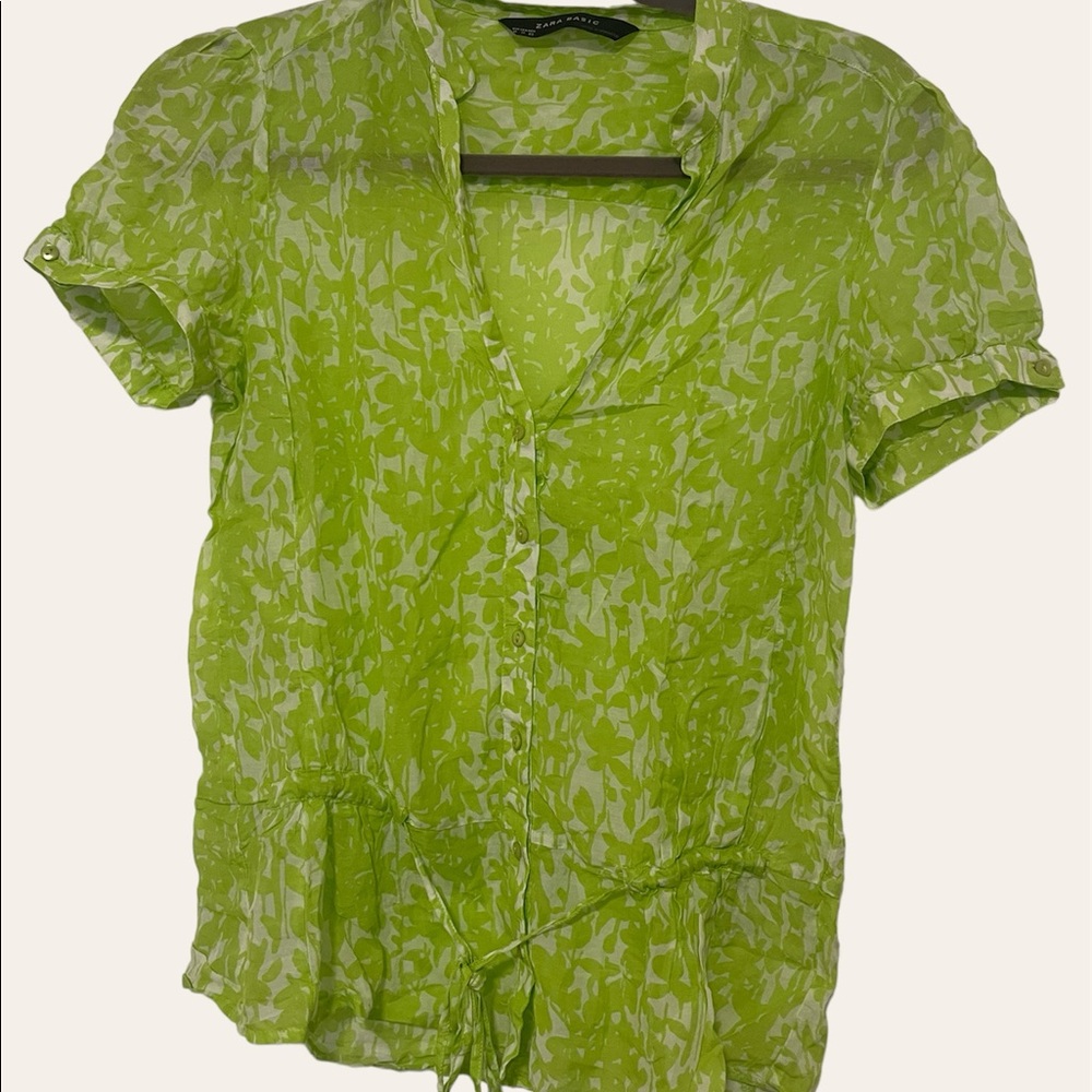 Zara basics blouse